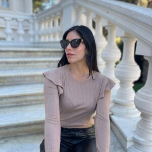 Top Volados Beige