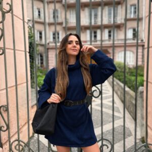 Vestido Ana Angora Azul Marino